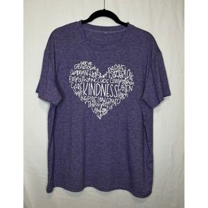 Women's Size 2X "Be Kind Be Gentle‎ Be Respectful T-Shirt Light Purple Top